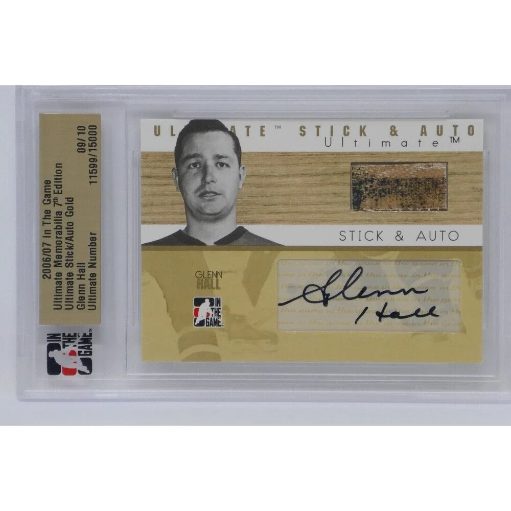 2006-07 In the Game Ultimate Memorabilia 7th Edition Stick/Auto Gold Glenn Hall